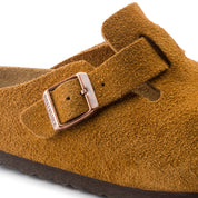 Birkenstock Soft Footbed Suede Leather Clog in Mink