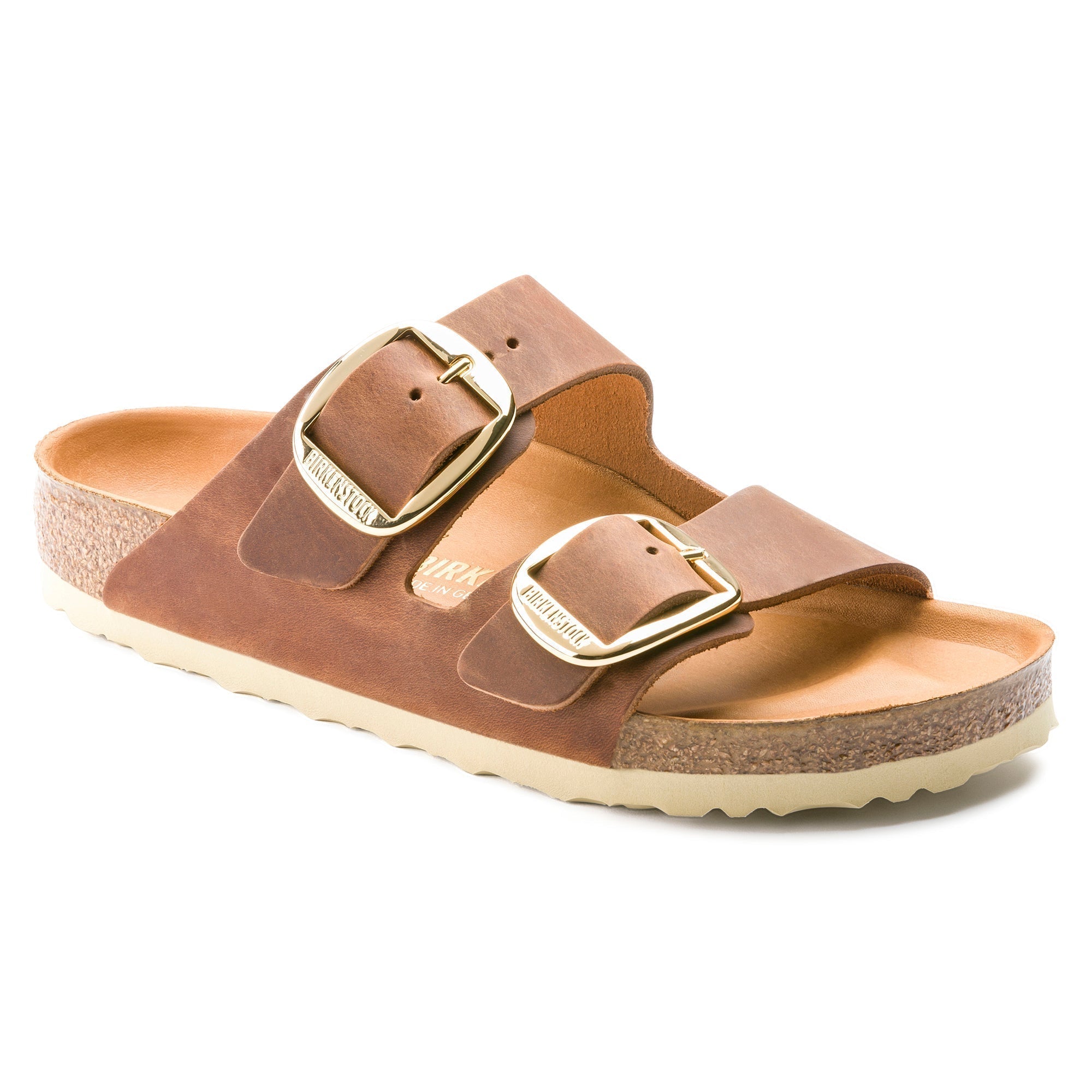 Birkenstock Arizona Big Buckle Oiled Leather in Cognac