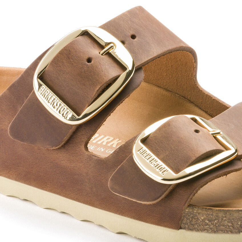 Birkenstock Arizona Big Buckle Oiled Leather in Cognac