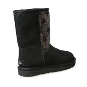 UGG Classic Short Sequin Stars Black Boots - Women's