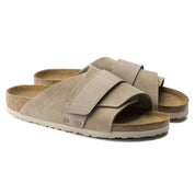 Birkenstock Kyoto Oiled Leather/Suede Leather Sandal in Taupe