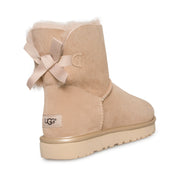 UGG Mini Bailey Bow II Metallic Driftwood Boots - Women's