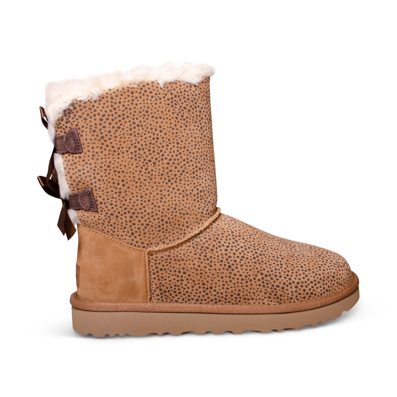 UGG Bailey Bow Micro Cheetah Chestnut Boots - Women's