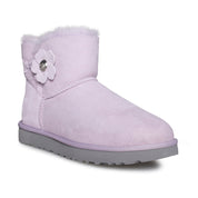 UGG Mini Bailey Button Poppy Lavender Fog Boots - Women's