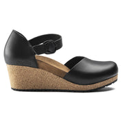 Birkenstock Mary Ring-Buckle Leather Sandal in Black