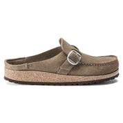 Birkenstock Buckley Suede Leather Clog in Gray Taupe