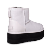 UGG Classic Mini Platform Ultra Matte White Boots - Women's