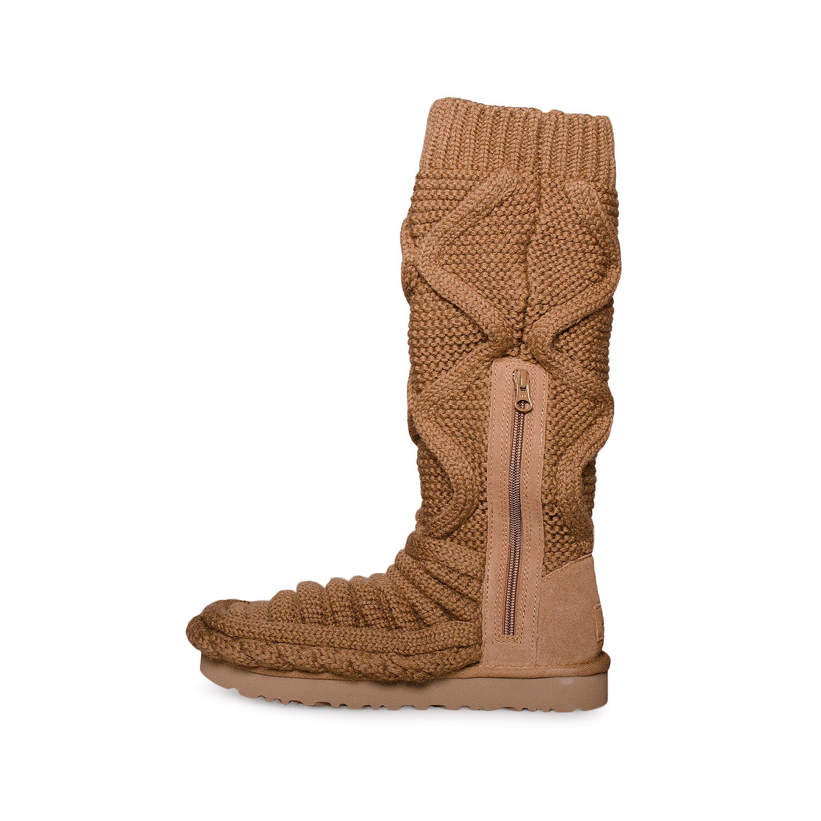 UGG Classic Tall Chunky Knit Chestnut Boots - Women's