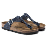 Birkenstock Gizeh Braided Oiled Leather in Navy