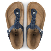 Birkenstock Gizeh Braided Oiled Leather in Navy