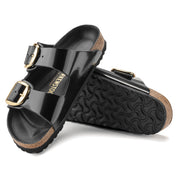 Birkenstock Arizona Big Buckle Natural Leather Patent in High Shine Black