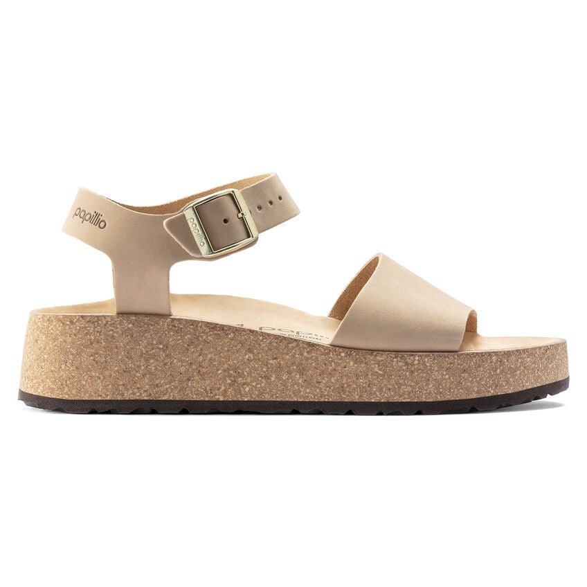 Birkenstock Glenda Nubuck Leather in Sandcastle