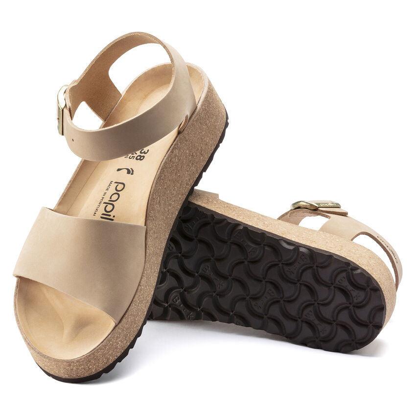 Birkenstock Glenda Nubuck Leather in Sandcastle