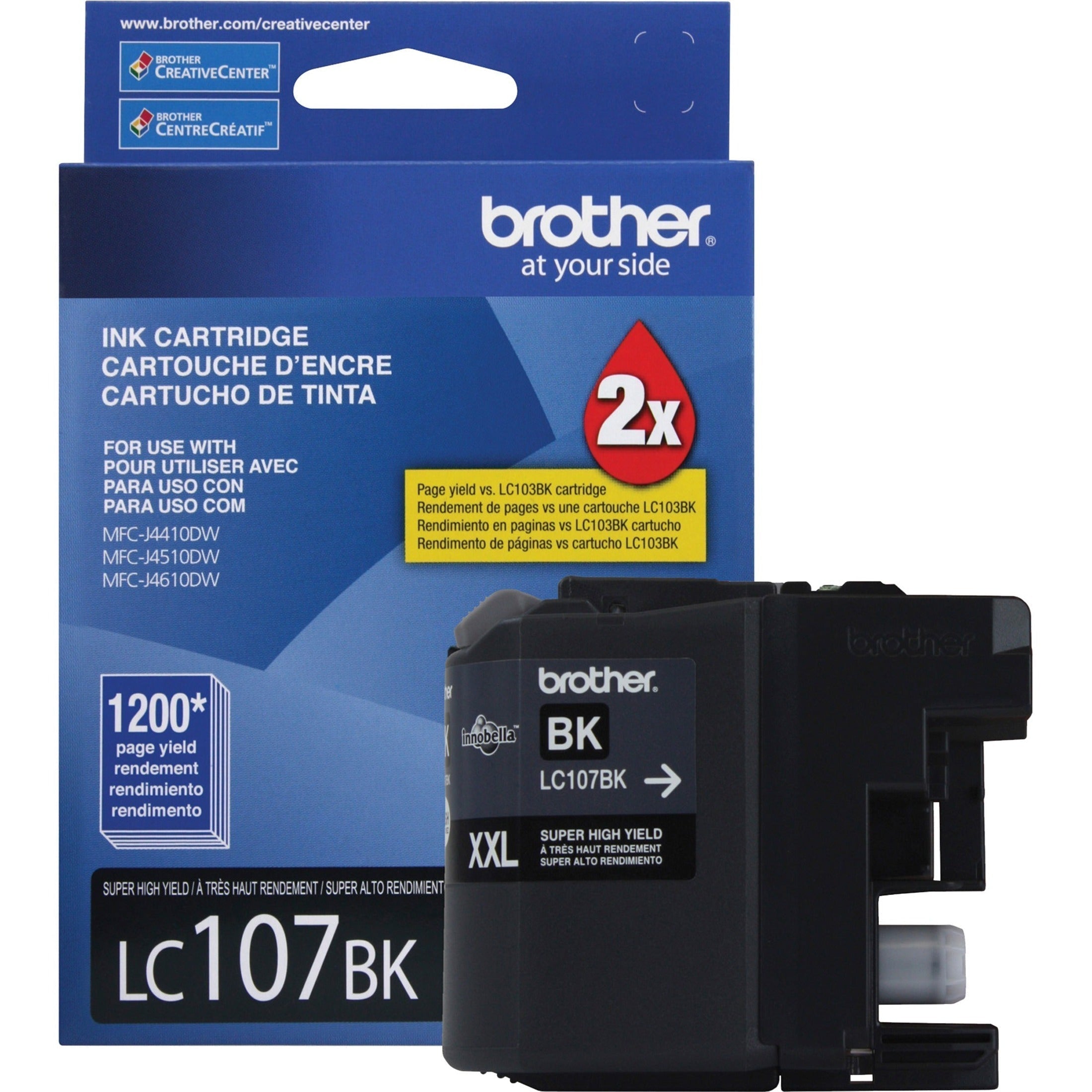 Brother LC107BK Genuine Innobella Super High Yield Black Ink Cartridge