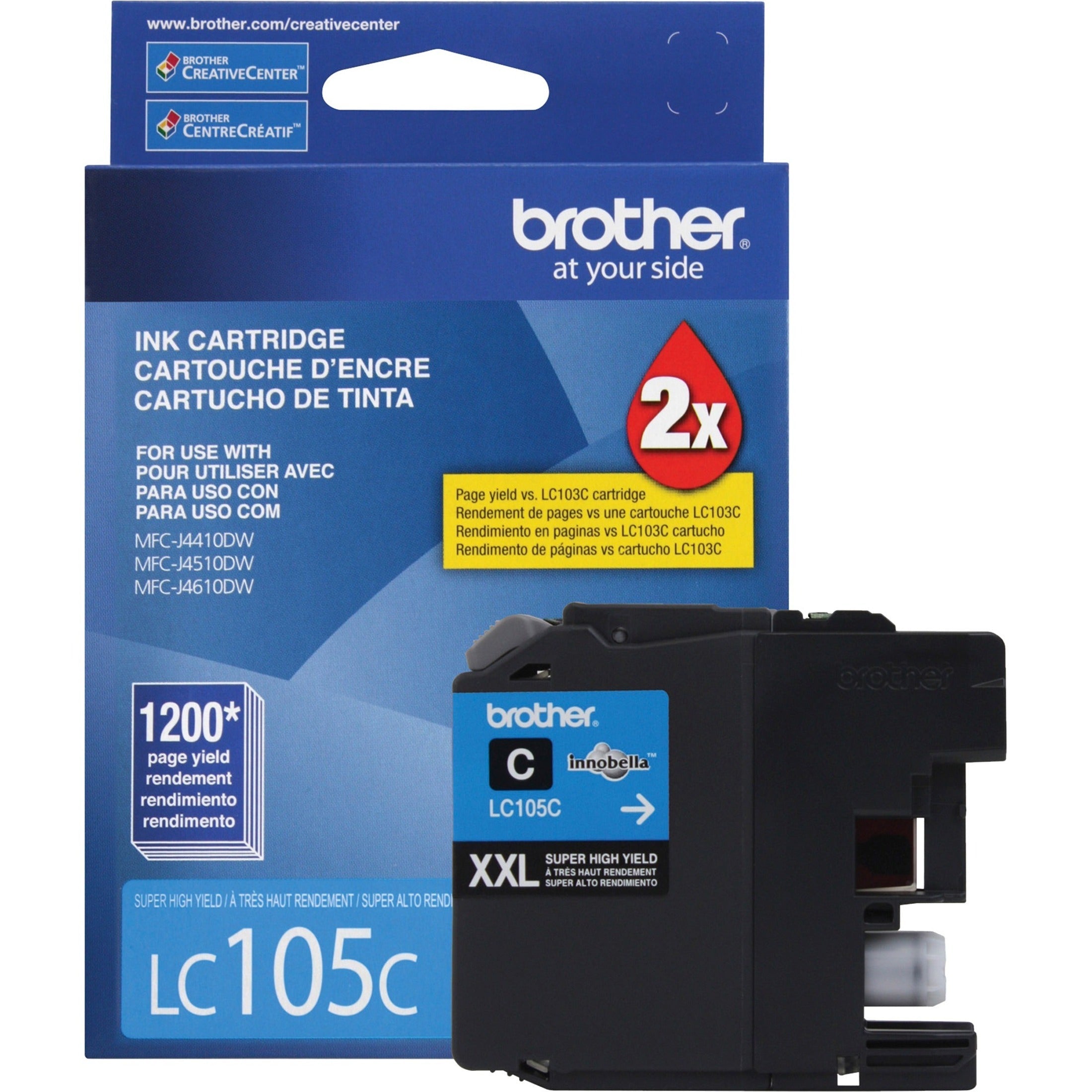 Brother LC105C Innobella Super High Yield Cyan Ink Cartridge