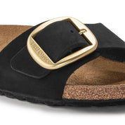 Birkenstock Madrid Big Buckle Nubuck Leather in Black