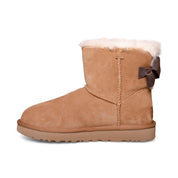 UGG Mini Bailey Suede Bow Chestnut Boots - Women's