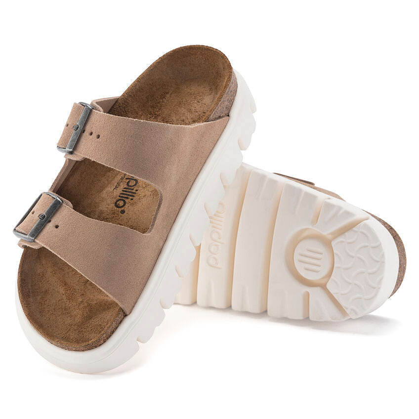 Birkenstock Arizona Chunky Suede Leather in Warm Sand