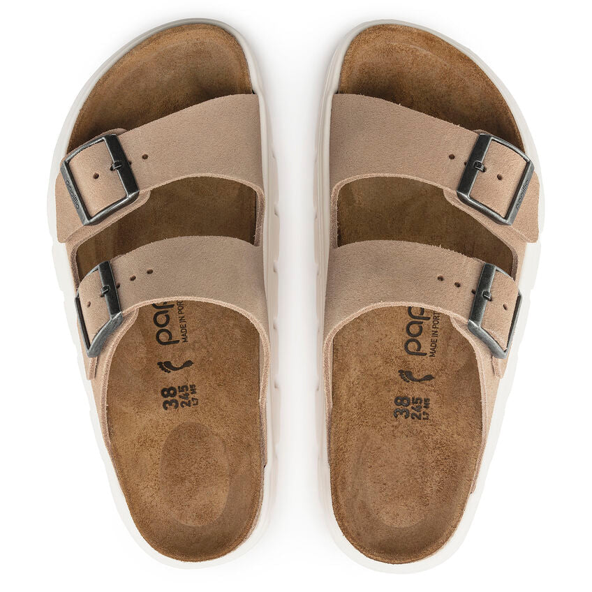 Birkenstock Arizona Chunky Suede Leather in Warm Sand