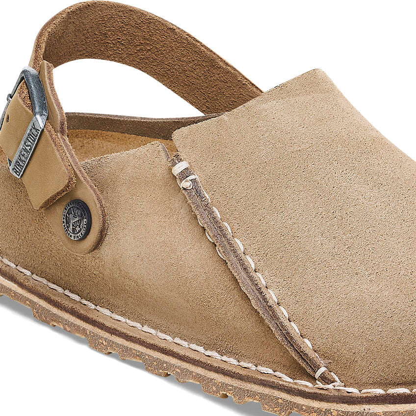 Birkenstock Lutry Premium Suede Leather in Gray Taupe