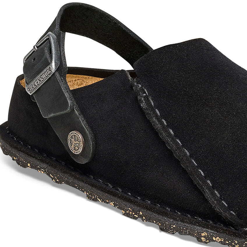 Birkenstock Lutry Premium Suede Leather in Black