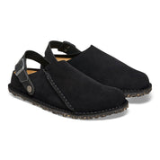 Birkenstock Lutry Premium Suede Leather in Black