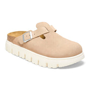 Birkenstock Boston Chunky Suede Leather in Warm Sand