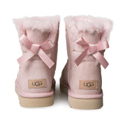 UGG Mini Bailey Bow II Shimmer Pink Cloud Boots - Women's