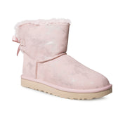 UGG Mini Bailey Bow II Shimmer Pink Cloud Boots - Women's