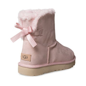 UGG Mini Bailey Bow II Shimmer Pink Cloud Boots - Women's