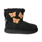 UGG MIni Bailey Bow II Butterfly Black Boots - Youth