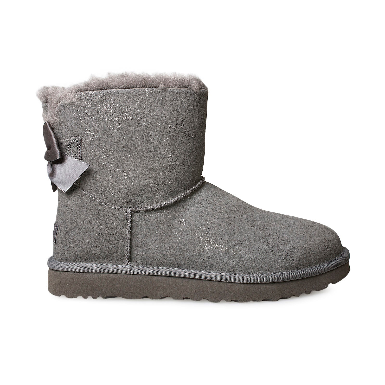 UGG Mini Bailey Bow Glimmer Charcoal Boots - Women's