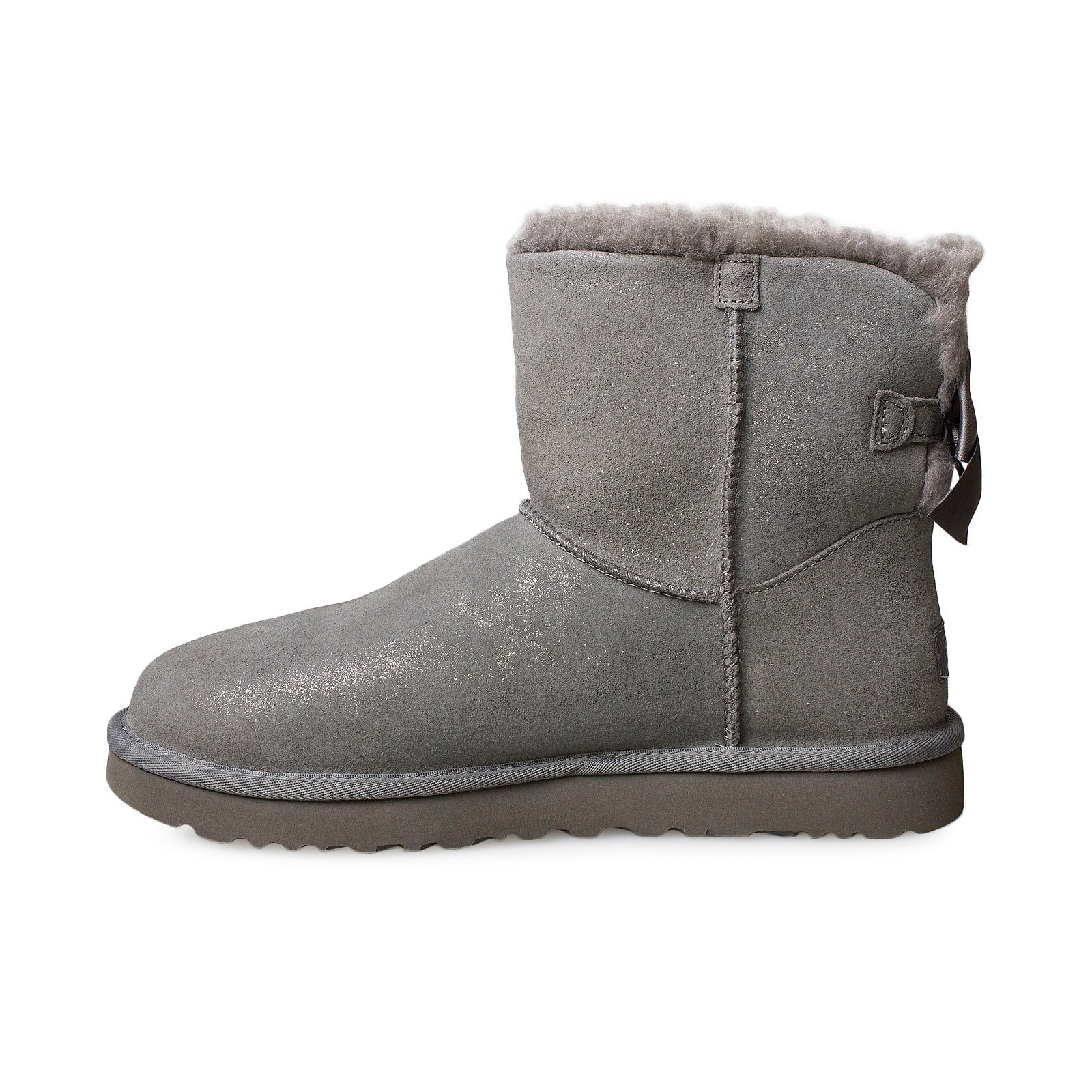 UGG Mini Bailey Bow Glimmer Charcoal Boots - Women's