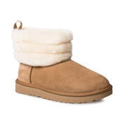 UGG Fluff Mini Quilted Chestnut Boots - Women's