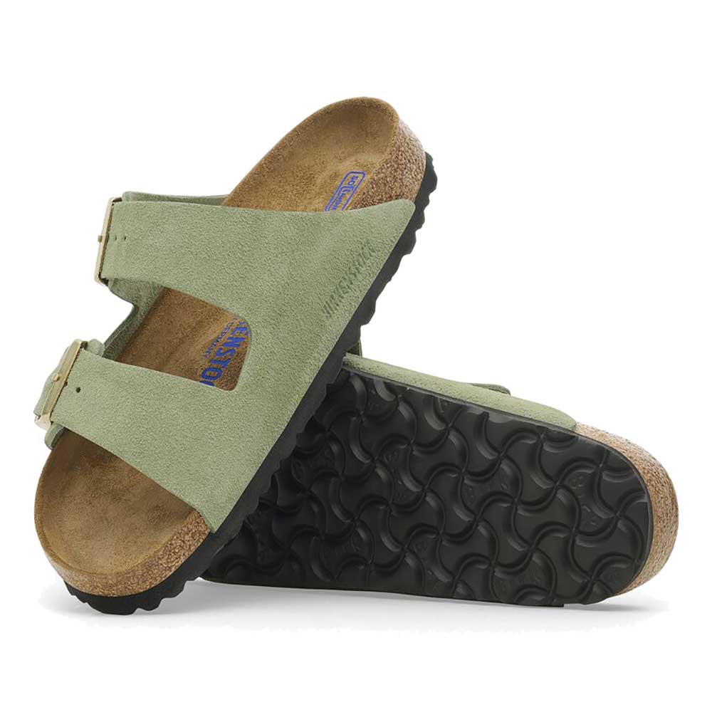 Arizona Soft Footbed Sandal - Green Tea Suede - Narrow