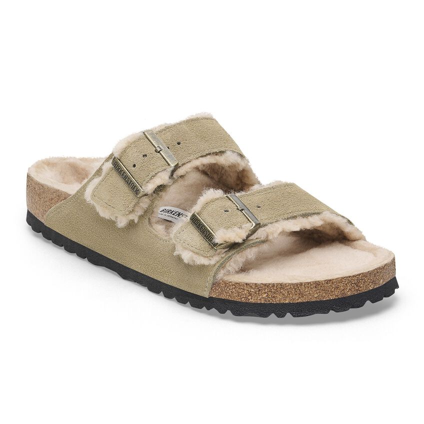 Birkenstock Arizona Shearling Suede Leather