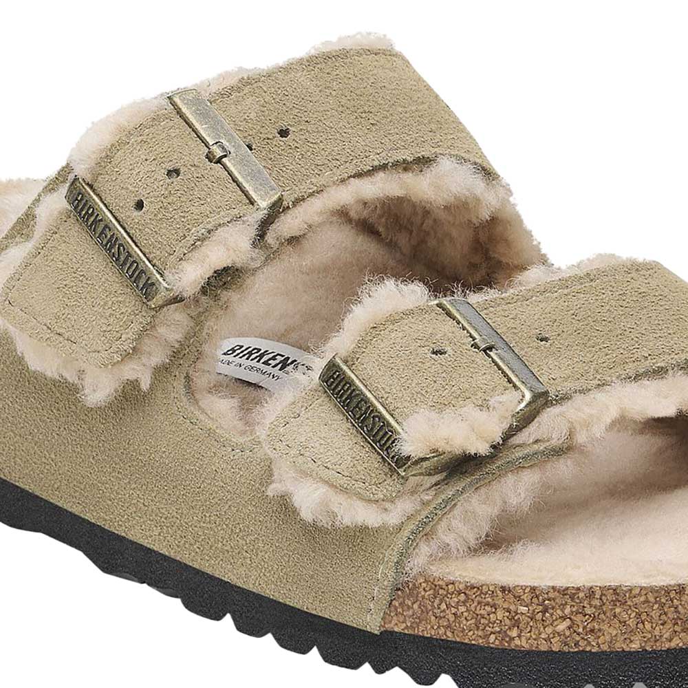 Women's Arizona Shearling Sandal - Taupe - Regular/Medium