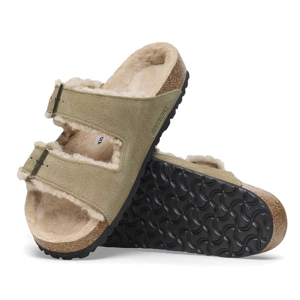 Women's Arizona Shearling Sandal - Taupe - Regular/Medium