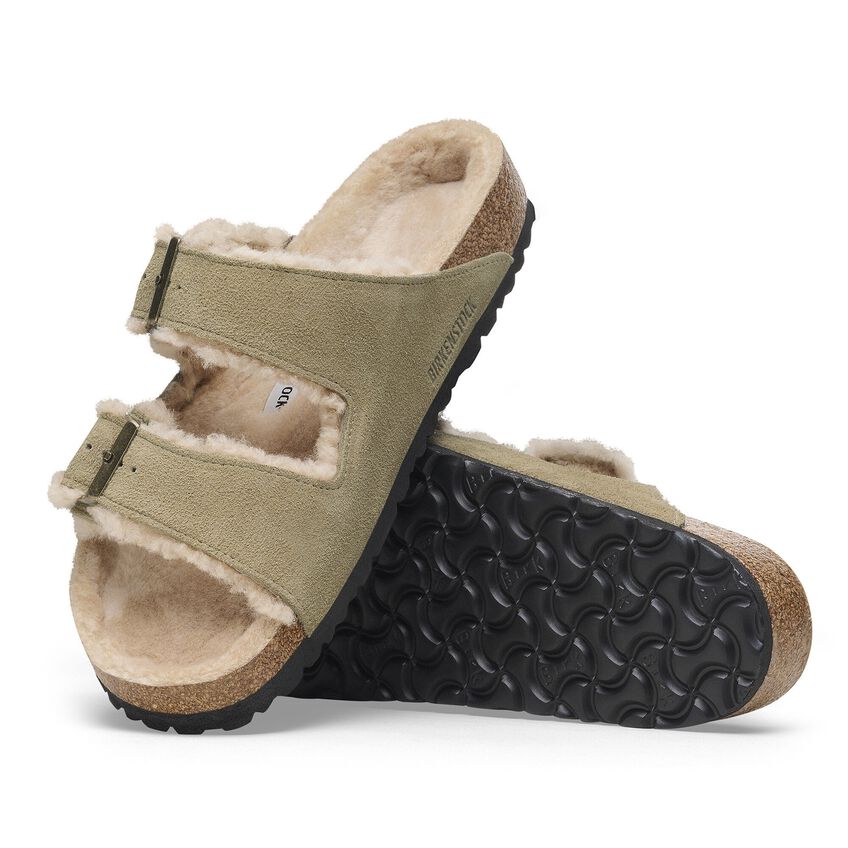 Birkenstock Arizona Shearling Suede Leather