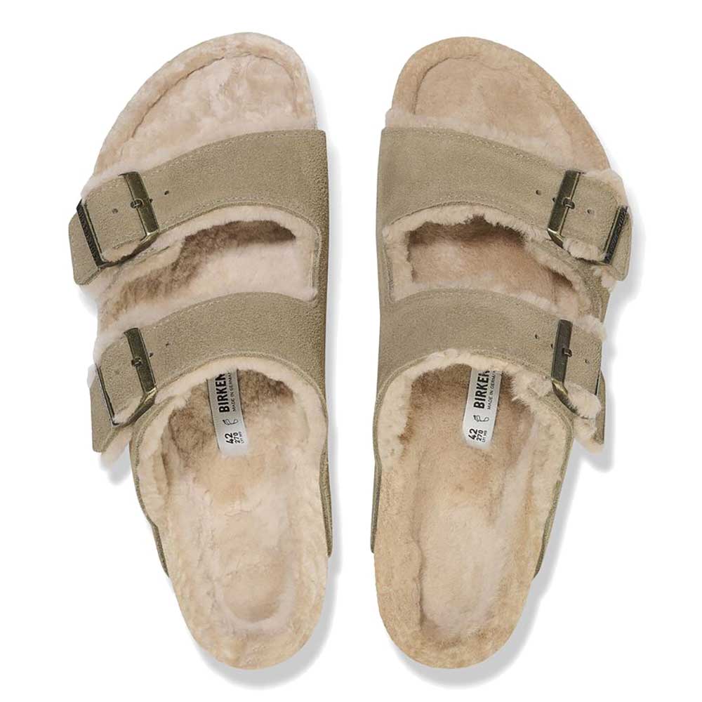 Women's Arizona Shearling Sandal - Taupe - Regular/Medium