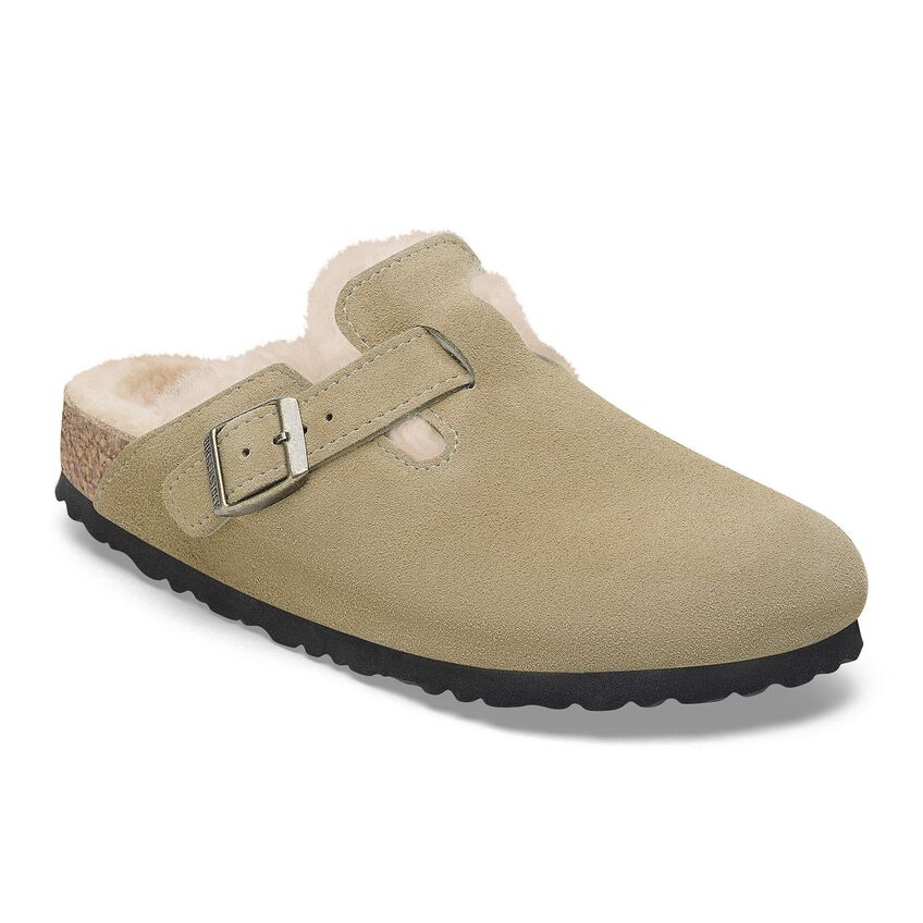 Birkenstock Boston Shearling Suede Leather