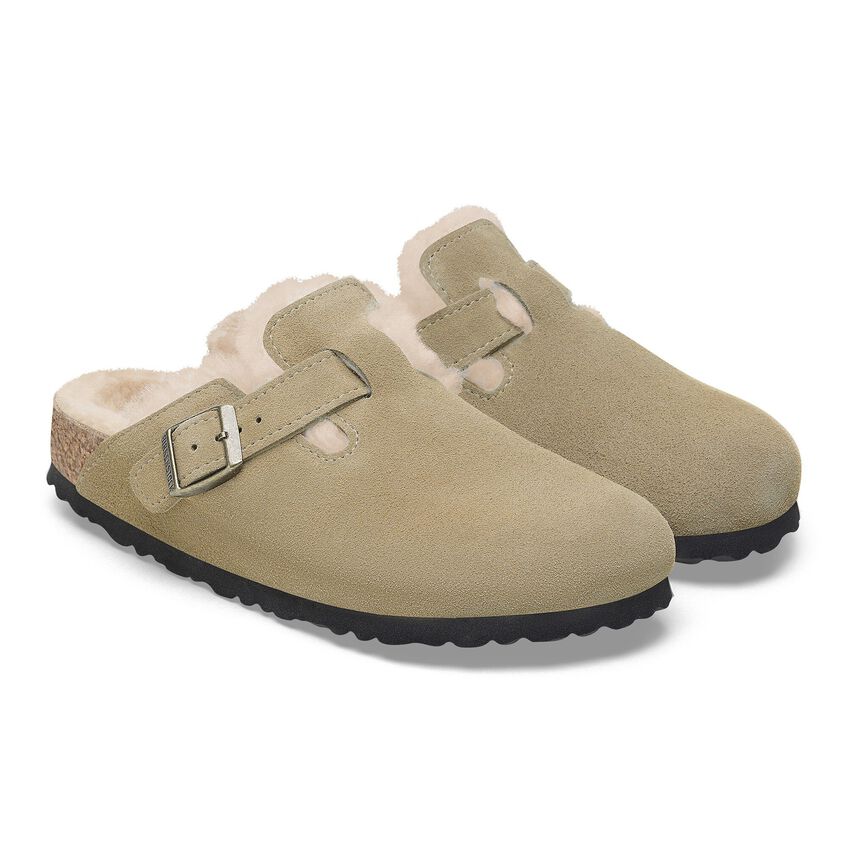 Birkenstock Boston Shearling Suede Leather