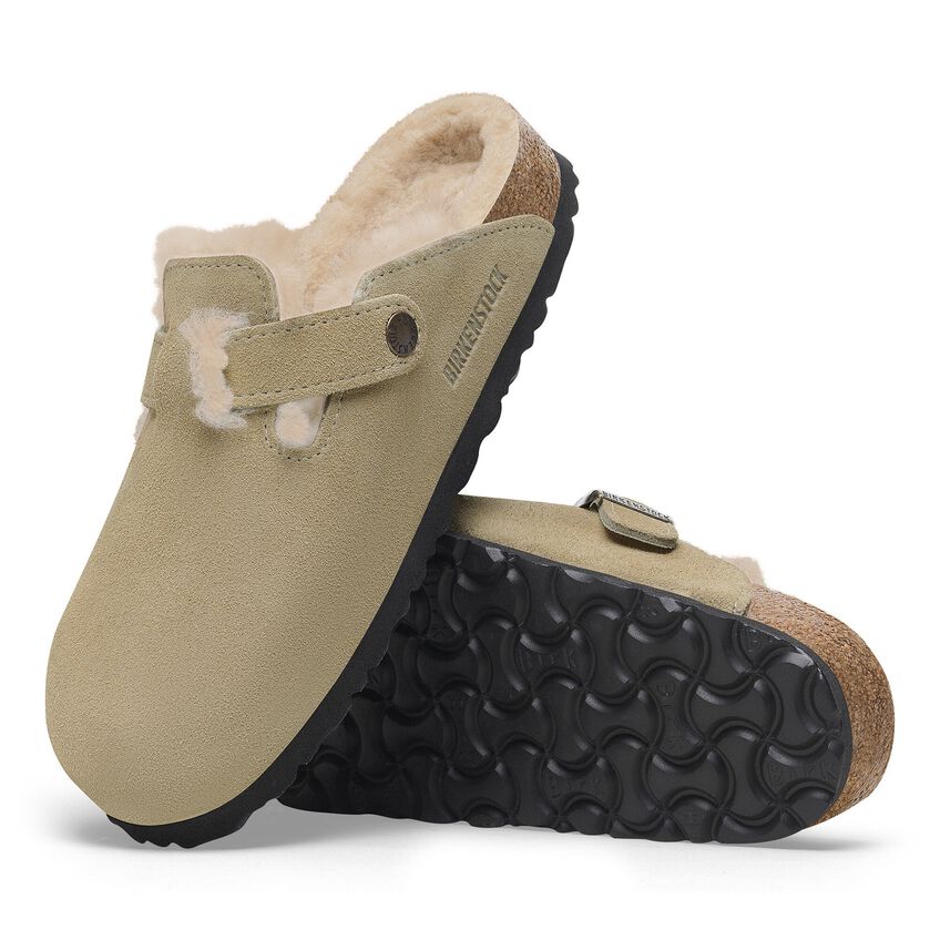 Birkenstock Boston Shearling Suede Leather