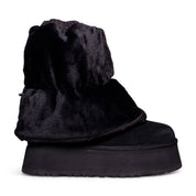 UGG Classic Mini Dipper Puffer Platform Black Boots - Women's