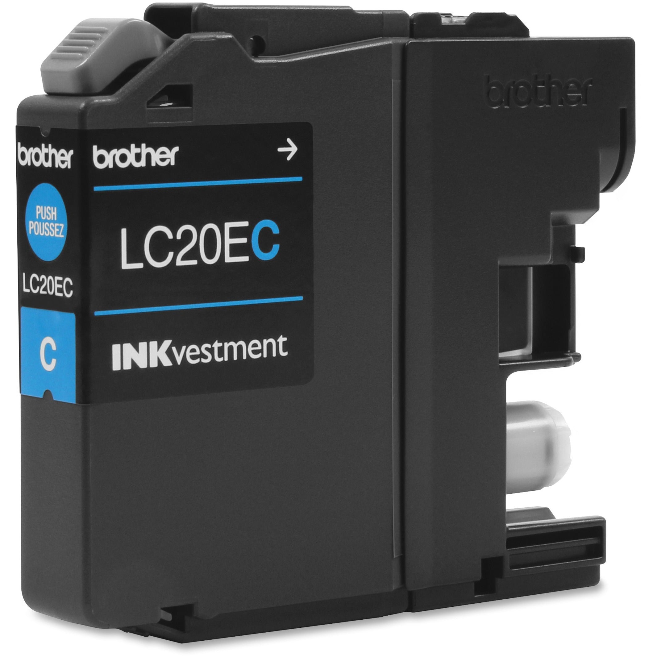 Brother LC20EC INKvestment Super High Yield Cyan Ink Cartridge, 1200 Pages