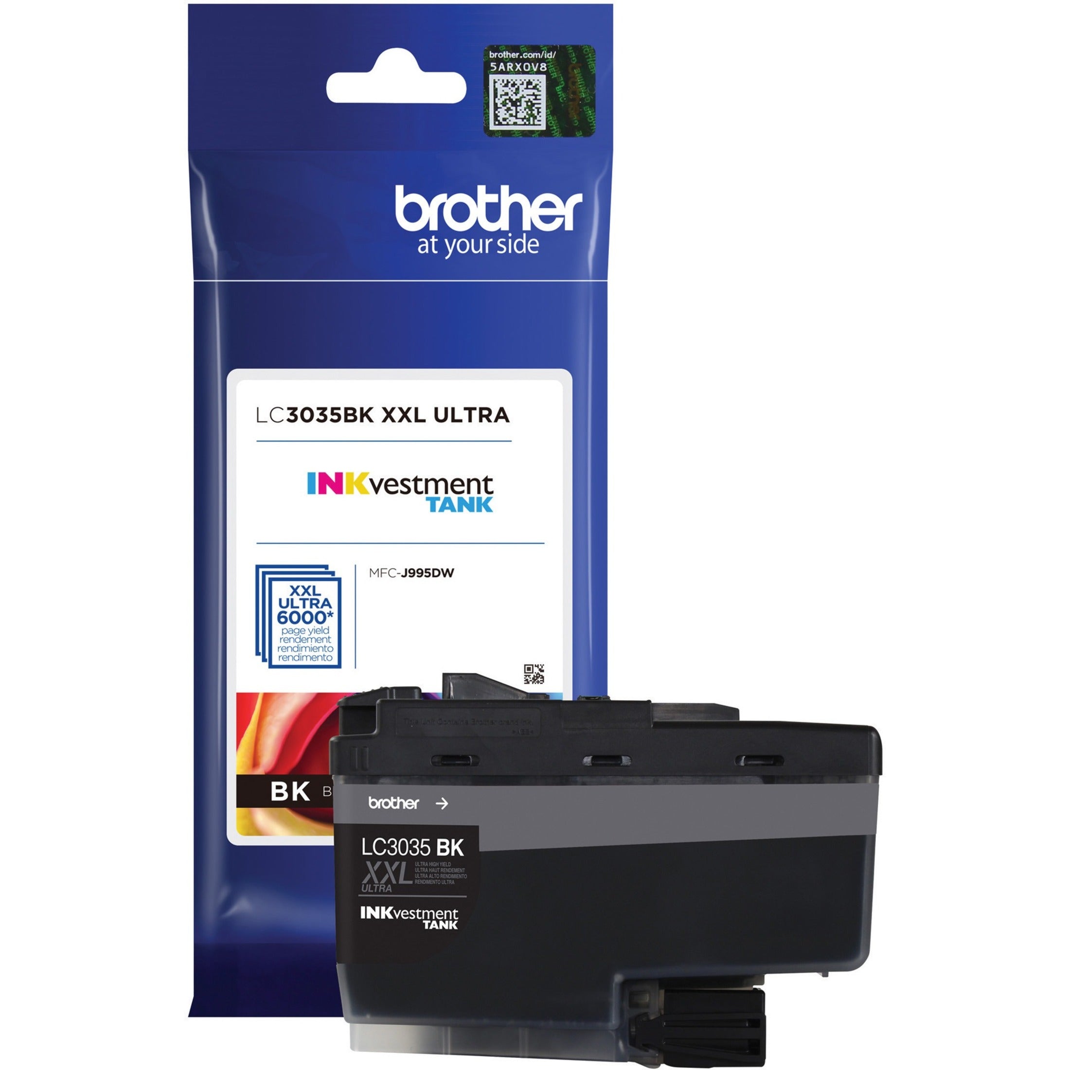 Brother LC3035BK Ink Cartridge, 6000 Page Yield, Black