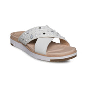 UGG Kari Studded Bling White Flip Flops - Women's