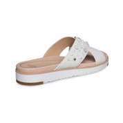 UGG Kari Studded Bling White Flip Flops - Women's