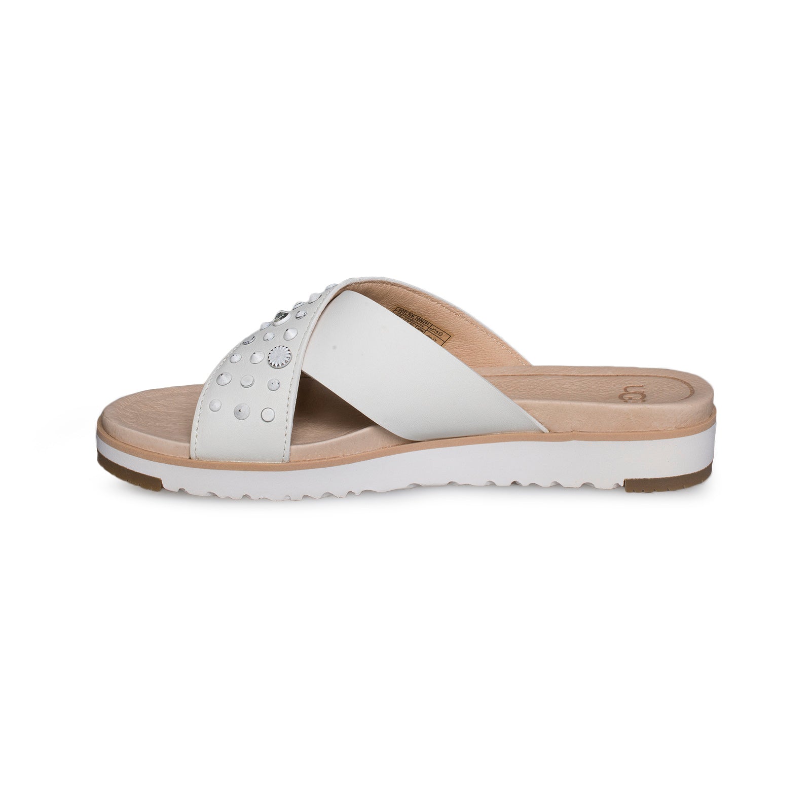 UGG Kari Studded Bling White Flip Flops - Women's