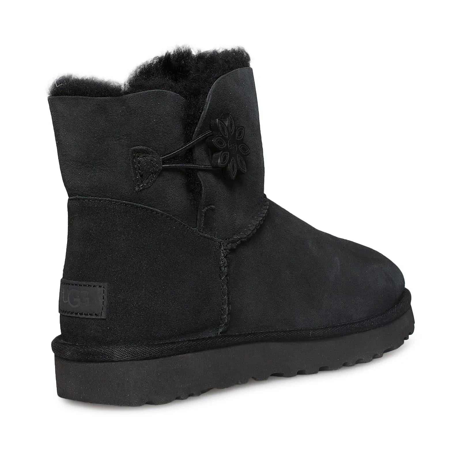 UGG Bailey Button II Flower Black Boots - Women's